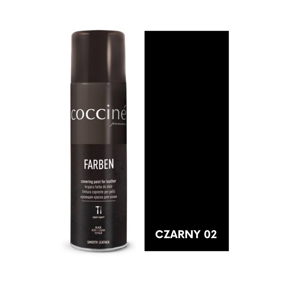 COCCINE FARBEN FARBA DO SKÓR LICOWYCH CZARNA SPRAY 250 ML