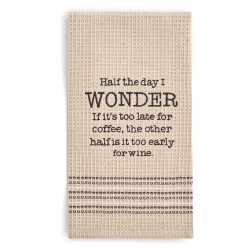 WAFFLE-TEXTURED COTTON KITCHEN TOWEL WITH EMBROIDERED 02F-B LETTERING