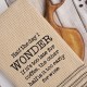 WAFFLE-TEXTURED COTTON KITCHEN TOWEL WITH EMBROIDERED 02F-B LETTERING