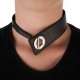 SKÓRZANA OBROŻA CZARNA KOŁNIERZYK CHOKER COLLAR SESSUALE 35S01U