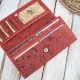 WOMEN'S VINTAGE LEATHER WALLET T-25-GR PAOLO PERUZZI