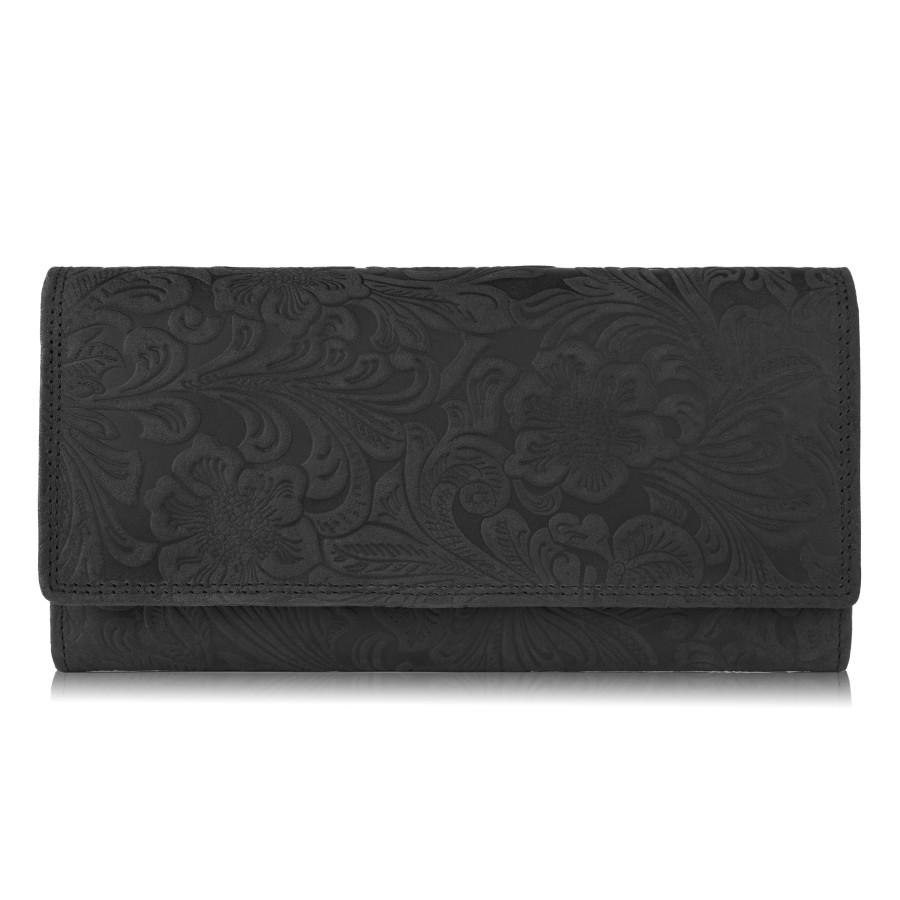 WOMEN'S VINTAGE LEATHER WALLET T-25-GR PAOLO PERUZZI