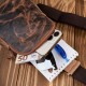 Plecak męski skórzany na jedno ramię na skos mały vintage brązowy Paolo Peruzzi T-118-HBR