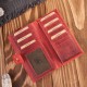 Portfel damski skórzany duży czerwony pojemny vintage Paolo Peruzzi T-113-HRD