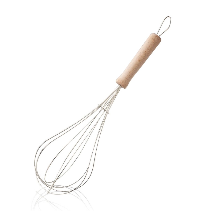 Kitchen whisk wooden foam beater Frolee KZ-03-RD