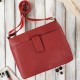 Women's leather shoulder letter carrier bag red Paolo Peruzzi E-27-RD