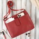 Women's leather shoulder letter carrier bag red Paolo Peruzzi E-27-RD