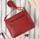 Women's leather shoulder letter carrier bag red Paolo Peruzzi E-27-RD