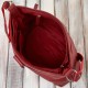 Women's leather shoulder letter carrier bag red Paolo Peruzzi E-27-RD