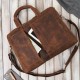 Men's leather shoulder bag for work laptop black Paolo Peruzzi E-26-BL