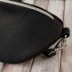 Women's leather kidney pouch black slant shoulder or belt Abruzzo ABR-35