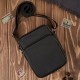 Men's leather shoulder sachet black urban Abruzzo ABR-44