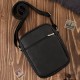 Men's leather shoulder sachet black urban Abruzzo ABR-44