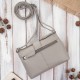 Women's leather shoulder bag small city grey Paolo Peruzzi SI-39-GR