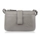 Women's leather shoulder bag small city grey Paolo Peruzzi SI-39-GR