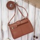 Women's leather shoulder bag small city grey Paolo Peruzzi SI-39-GR