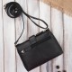 Women's leather shoulder bag small city black Paolo Peruzzi SI-39-BL