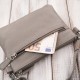 Geantă de umăr din piele pentru femei clutch compact gri Paolo Peruzzi SI-41-GR