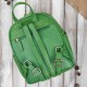 Women's leather backpack with bow green Paolo Peruzzi T-71-GR