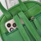 Women's leather backpack with bow green Paolo Peruzzi T-71-GR