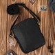 Men's black vintage leather shoulder pouch Paolo Peruzzi SI-35-BL