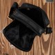 Men's black vintage leather shoulder pouch Paolo Peruzzi SI-35-BL