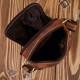 Men's vintage brown leather shoulder pouch Paolo Peruzzi SI-35-BR