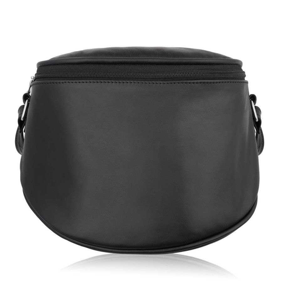 Torebka damska skórzana typu crossbody czarna pojemna Abruzzo ABR-31