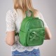 Women's leather backpack with bow green Paolo Peruzzi T-71-GR