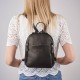 Women's leather city backpack small brown Paolo Peruzzi SI-40-BR