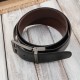 Men's double-sided leather belt with rotating buckle brown and black 105 cm Paolo Peruzzi SI-45-MC-105