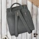 Women's leather backpack grey small city backpack Abruzzo ABR-42-GR