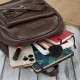 Women's leather backpack with bow green Paolo Peruzzi T-71-GR