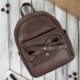 Women's leather backpack with bow green Paolo Peruzzi T-71-GR