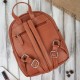 Women's leather city backpack with bow Paolo Peruzzi T-71-LBR