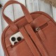 Women's leather city backpack with bow Paolo Peruzzi T-71-LBR