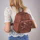 Women's leather city backpack with bow Paolo Peruzzi T-71-LBR