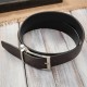 Men's double-sided brown and black leather belt with fine embossing 105 cm Paolo Peruzzi SI-46-BL-105