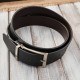 Men's double-sided brown and black leather belt with fine embossing 105 cm Paolo Peruzzi SI-46-BL-105