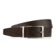 Men's double-sided brown and black leather belt with fine embossing 105 cm Paolo Peruzzi SI-46-BL-105