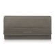 Women's leather wallet large with RFID protection grey brown Paolo Peruzzi AL-01-TA