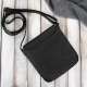 Women's leather shoulder bag ABR-26 and leather cosmetic bag black ABR-28 gift set Abruzzo ZUP-131