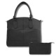 ABR-23 women's leather handbag and ABR-28 black leather cosmetic bag Abruzzo gift set ZUP-132