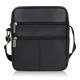 Men's leather shoulder sachet postbag black Abruzzo ABR-43