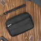 Men's leather handbag black capacious classic Abruzzo ABR-46