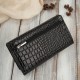 Women's leather wallet large black croco with RFID protection Paolo Peruzzi AL-02-BL