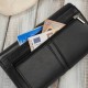 Women's leather wallet large black with RFID protection elegant Paolo Peruzzi AL-06-BL