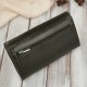 Classic women's leather wallet in horizontal orientation large black Paolo Peruzzi AL-07-BL