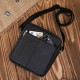 Men's leather shoulder bag urban black natural leather Abruzzo ABR-19