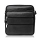 Men's leather shoulder bag urban black natural leather Abruzzo ABR-19